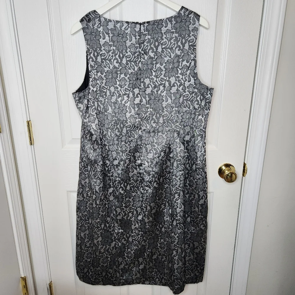 Lane Bryant Lace Jeweled Dress Black White Grey Size 20 NWT Wedding